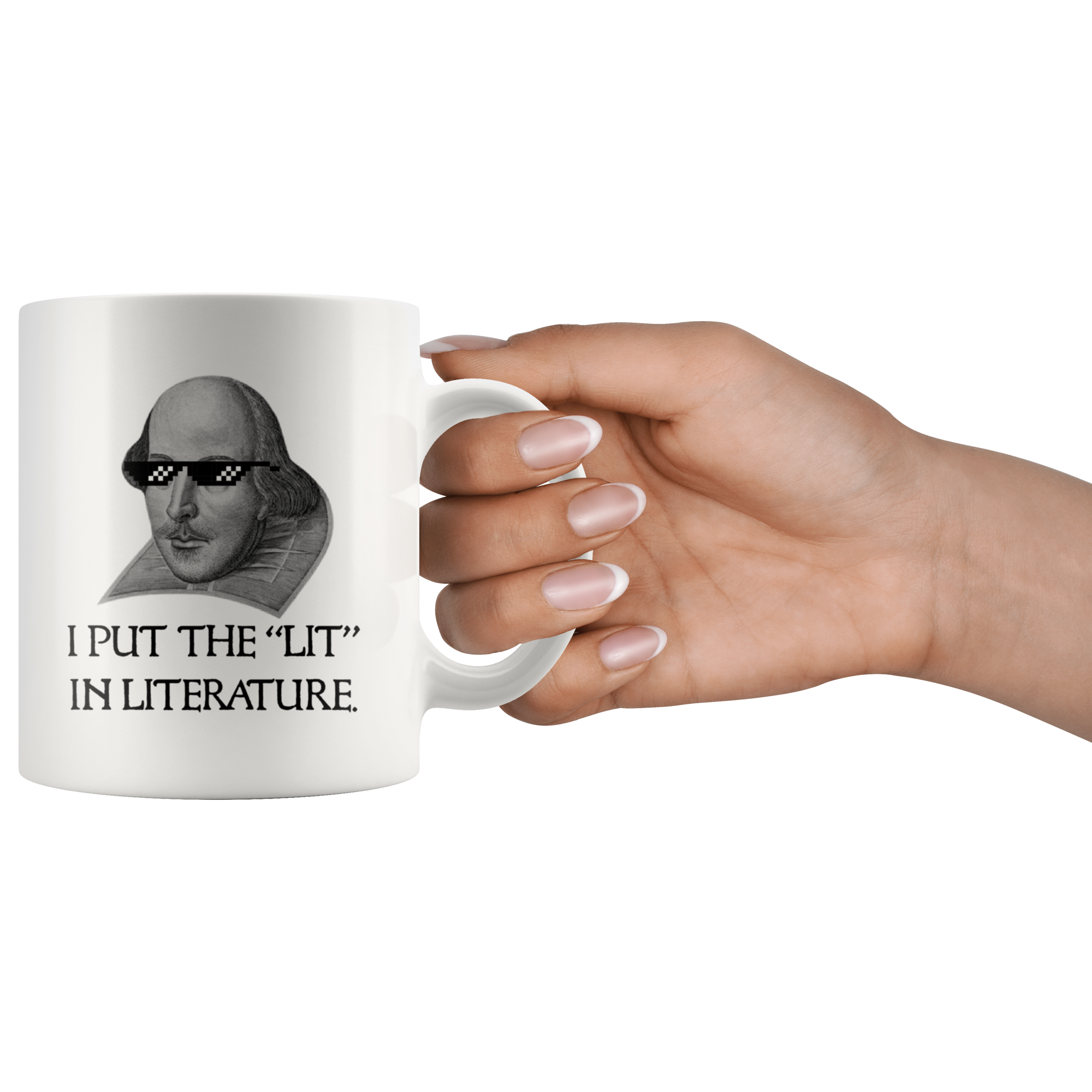Put the Lit in Literature White Mug - 11 oz