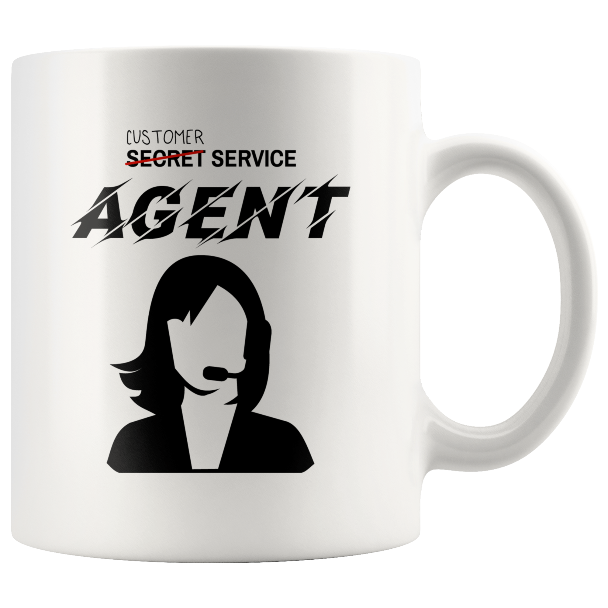 Customer Service Agent White Mug - 11 oz
