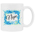 Mug with the word nope and colorful pattern
