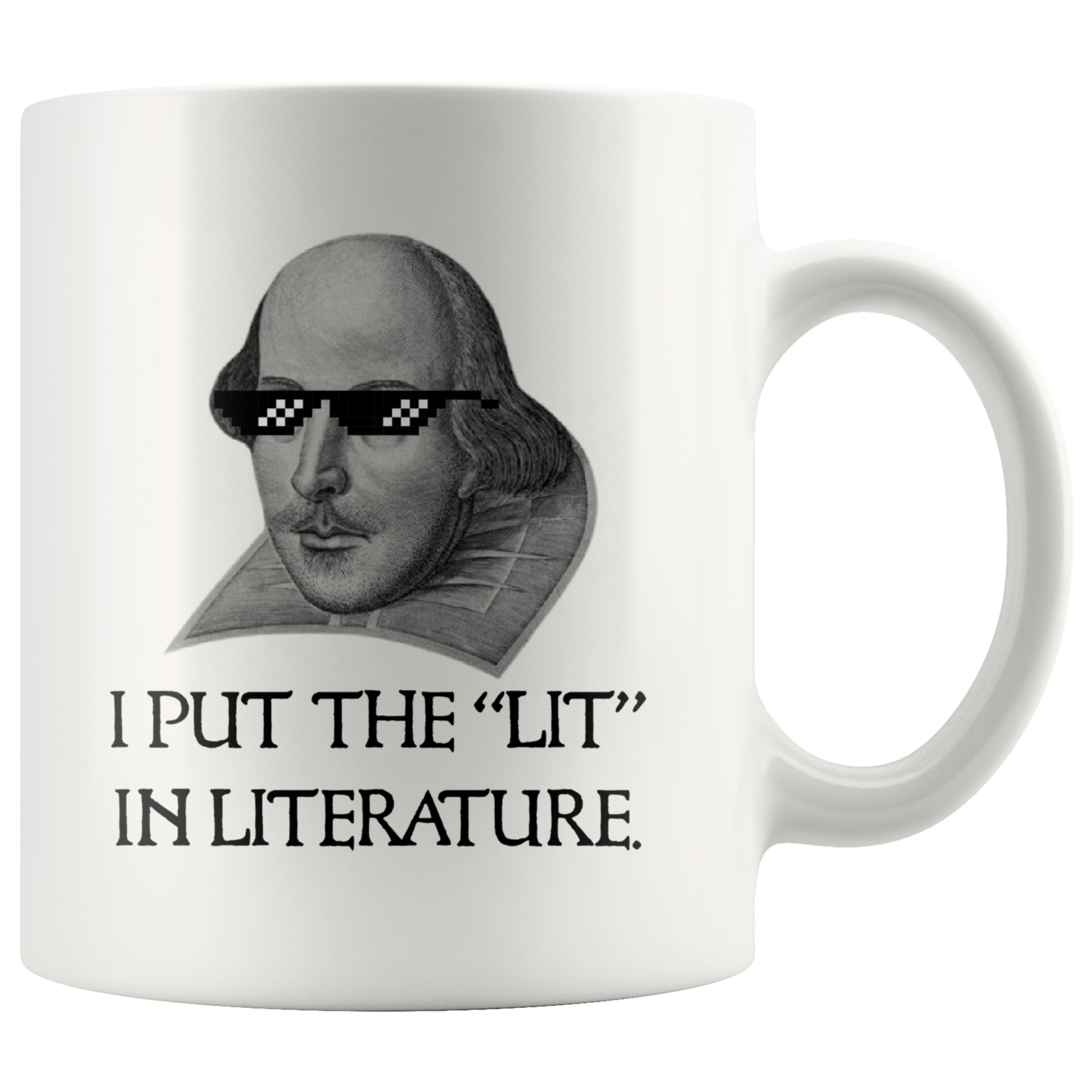 Put the Lit in Literature White Mug - 11 oz