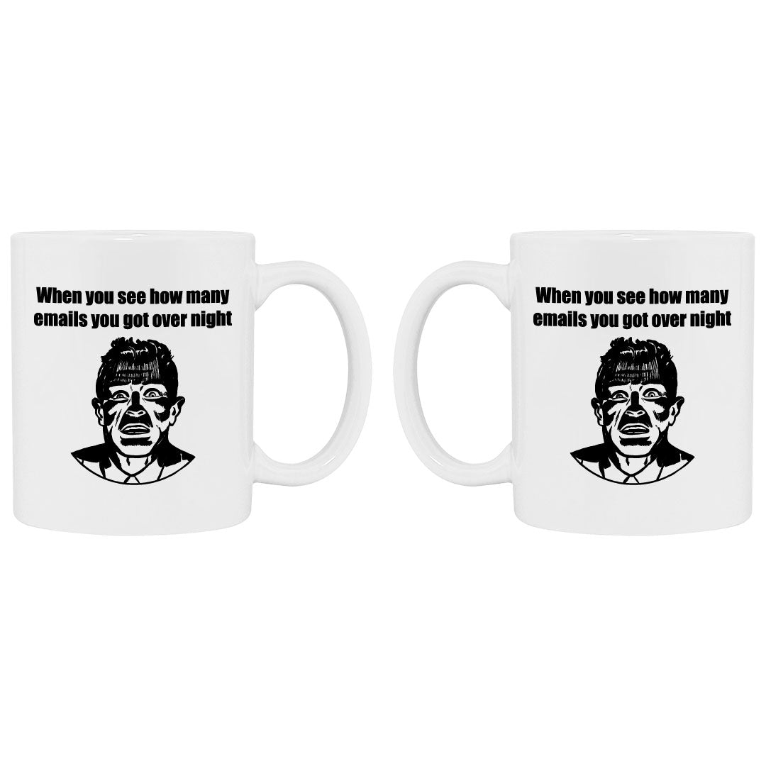 Email Overload White Mug - 11 oz